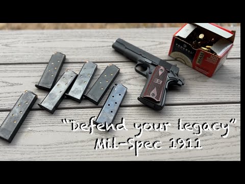 Springfield Armory “Defend your legacy” Mil-Spec 1911 in 45 ACP at the range. It’s really Good!