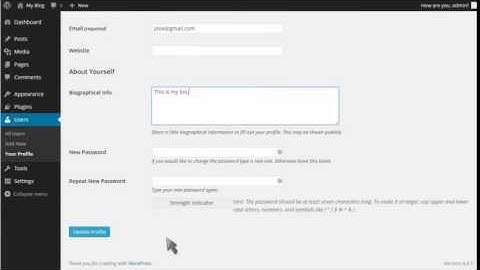 How to edit your profile in WordPress