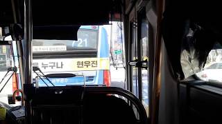 청룡교통 M6724번 1703호 충정로역~남동IC
