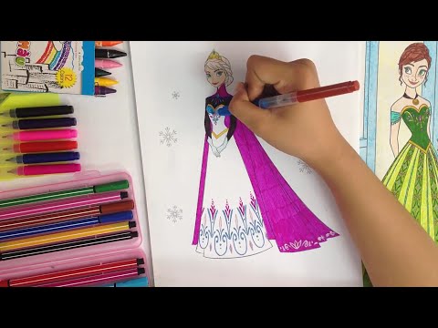 Video Bé Tập Tô Màu Công chúa Elsa - Nữ hoàng băng giá - Trò... - youtube
