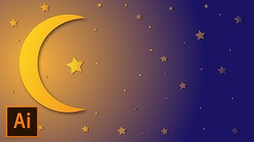 How To Draw Crescent Moon | Adobe Illustrator | Tutorial