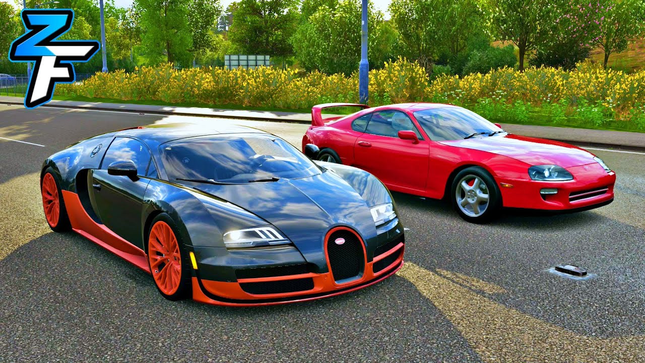 Bugatti Veyron Super Sport Vs 1600 HP Toyota Supra Mk4 Drag Race bugatti-veyron-super-sport-vs-1600-hp-toyota-supra-mk4-drag-race