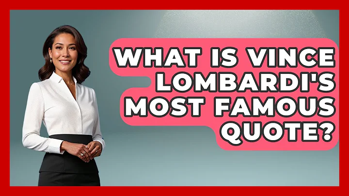 What Is Vince Lombardi's Most Famous Quote? - Im a 50s Baby