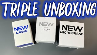 NEW Casio + NEW Orient + NEW Microbrand | Triple Watch Unboxing