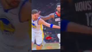 Tari Eason smacking Klay Thompson on the head - #nba | Rockets vs Warriors