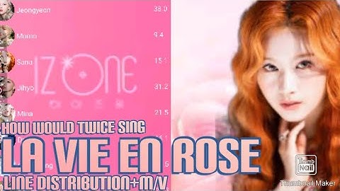 How would TWICE sing LA VIE EN ROSE ( by IZ*ONE ) [ Line distribution+M/V ]