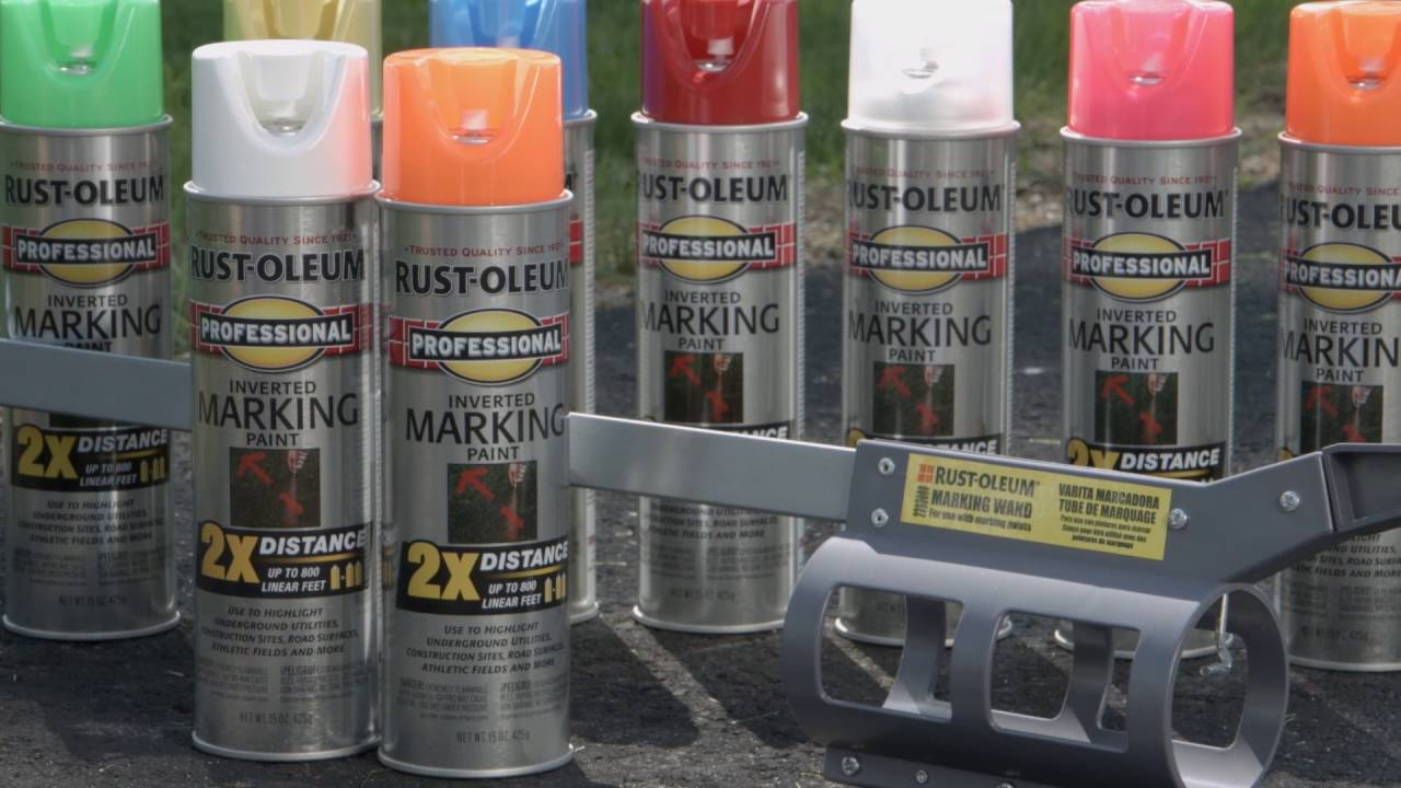 Rust-Oleum Professional 2X Distance Inverted Marking Paint Spray 