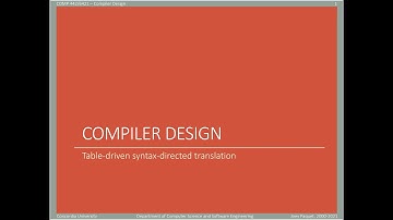 COMP442/6421 - Compiler Design - week 6 - Syntax directed translation - part 2/3