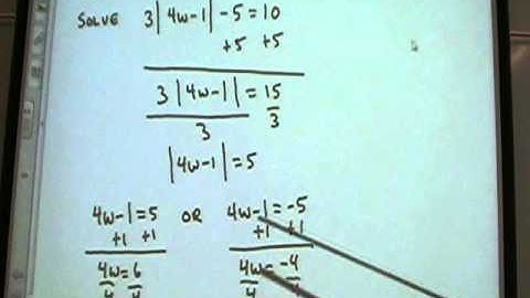 Alg 2 (1.5 absolute value equations and inequalities part 1)