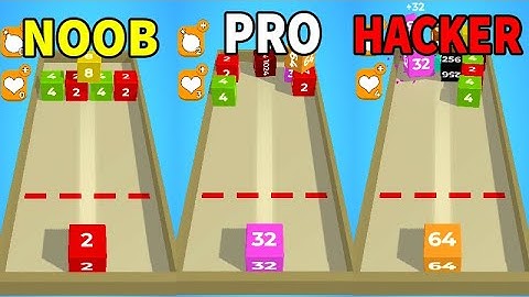 Noob vs Pro vs Hacker in Chain Cube 3D Game 2021 - All Levels‏