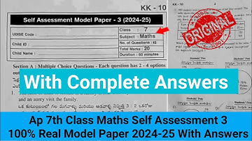 7th class maths Fa3 question paper 2025 with answer|💯Ap 7th class fa-3 maths real question paper2025
