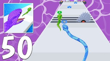 Snake Run Race: 3D Running Level 50 Gameplay Walkthrough