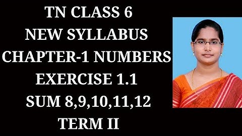 6th Maths T-2 Ch-1 Numbers Ex-1.1 (8 to 12 sums) | Samacheer One plus One channel