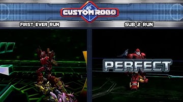 Custom Robo: Battle Revolution - Side by Side comparision of my first ever run to my Sub 2 run