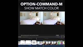 Final Cut Pro Shortcut | Option-Command-M | Show Match Color