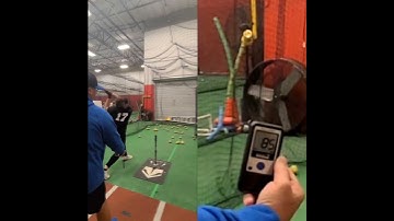 Exit Velocity 85... Did my exit velocity tonight at lessons with Coach Jason Pagan.