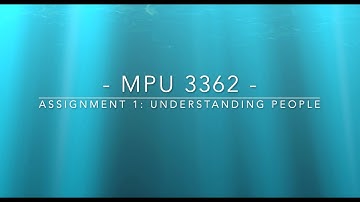 MPU3362 || Introduction To Organization Behaviour in Malaysia || Assignment 1 (Understading People)
