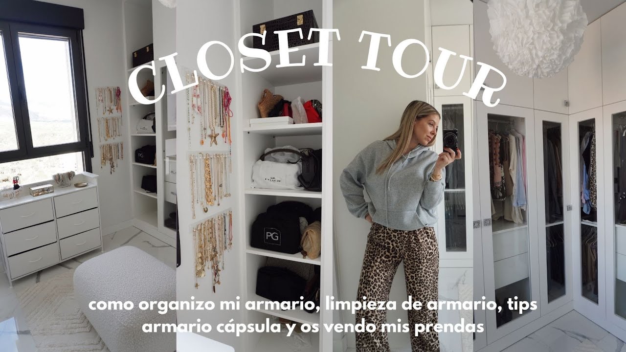 CLOSET TOUR: como organizo el armario, haciendo limpieza, os vendo mis prendas, tips armario cápsula