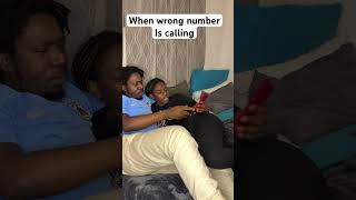 When wrong number is calling #funny  #relatable #couple  #relationship #shorts