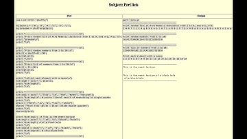 Using lists in Perl to control random data output.