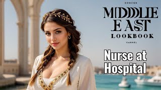 [4K] AI Lookbook Model Video-Arabian-Nurse at Hospital