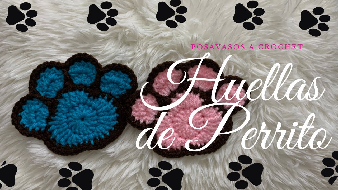 Como Hacer Posavasos de Huellas de Perrito a Crochet ! || Crochet para Principiantes