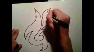 Comment Dessiner Un Symbole Tribal Facile Youtube