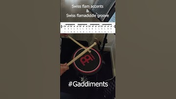 Swiss Flam Accents Swiss Flamadiddle groove (Gaddiments) #SteveGadd #Gaddiments #drumscore #drumsolo