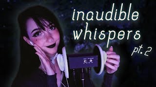 ASMR ☾ inaudible Whispering with reverb for tingles and sleep 💤 Ear to Ear close whispers 💜