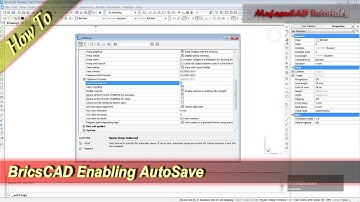 Bricscad Enabling Autosave Basic Tutorial For Beginner