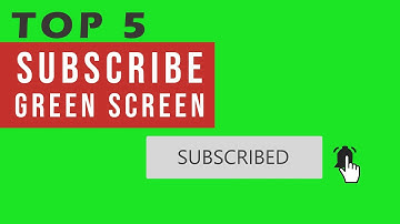 Subscribe green screen animation: TOP5 clean button and bell animation. (2022) (No copyright Free)
