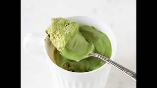 2-Minute Single-Serving Matcha Mug Cake (180 calories, gluten free, sugar free)