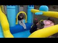 Sibefiy Bounce House, Jumper with Slide and Basketball Hoop, Exciting Combo Play Center, Sturdy and