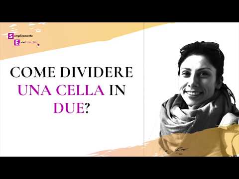 Video: Come Dividere Una Cella In Excel