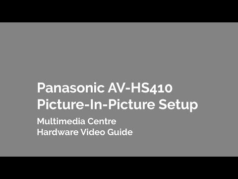Panasonic AV-HS410 Vision Mixer Picture In Picture Basic Setup