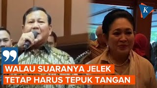 Momen Prabowo Nyanyi 'Pertemuan' di Acara Ultah, Disaksikan Titiek Soeharto