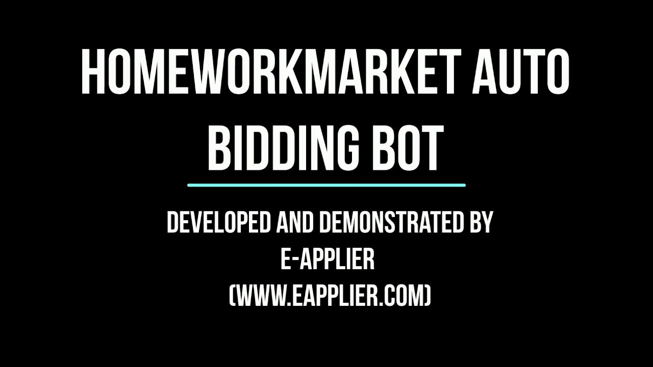 homework market bidding bot