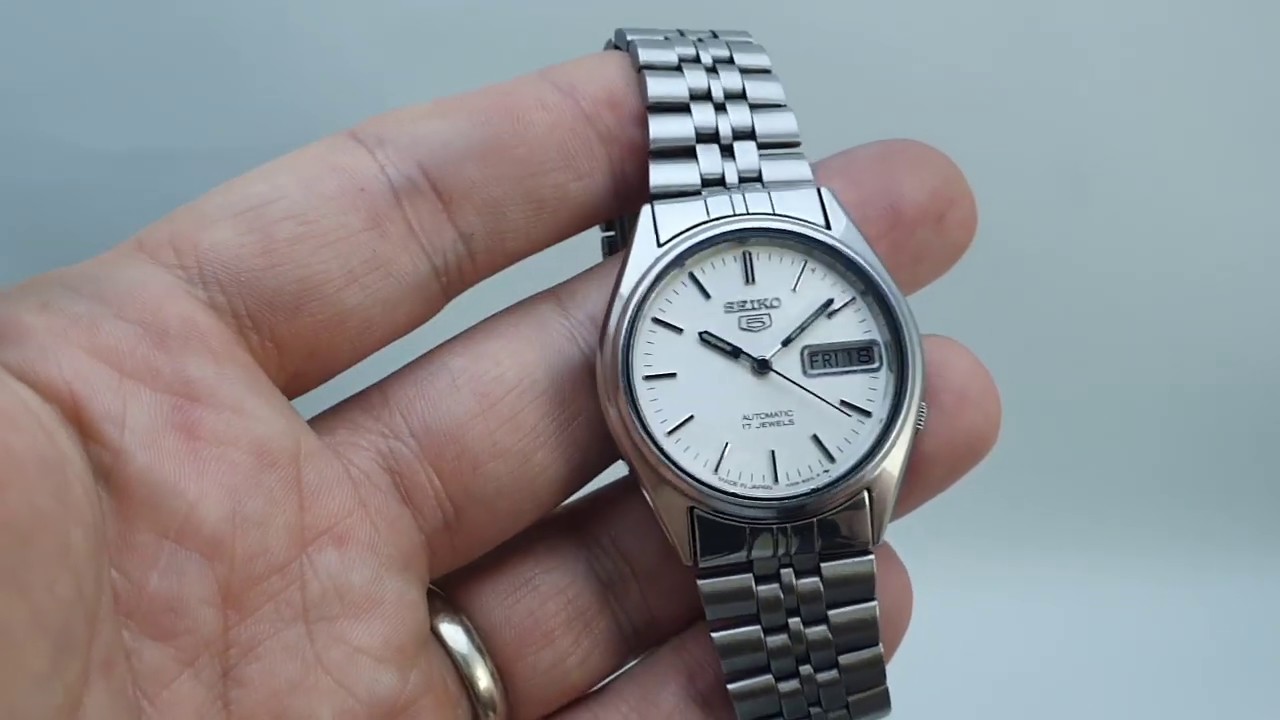 1981 Seiko 5 men's automatic vintage watch with box. Model reference  7009-6001 - YouTube