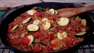 EZ Turkey Skillet Supper
EZ Turkey Skillet Supper
(Cooked in a #9 Skillet – Makes 4 Servings)
Ingredients:
¾ - 1 lb ground turkey
1 medium onion, chopped
3 tomatoes, chopped
3 tbsp. tomato paste
1 tsp. dried basil
1 tsp. oregano
1 tsp. garlic powder
¼ - ½ tsp. salt
2 meduim zucchini, sliced
Directions:
Spray nonstick cooking spray into a #9 skillet.
Brown turkey and onion over medium heat until turkey is cooked and onion is soft, about 10 minutes.
Add tomatoes, tomato paste and seasonings.
Simmer over medium heat for 10 minutes.
Add zucchini, cook for an additional 5 minutes.
Serve while hot and ENJOY!!! EZ Turkey Skillet Supper