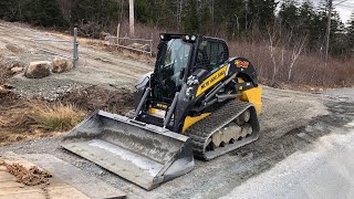 FIRST JOB FOR THE NEW HOLLAND C345 TRACK LOADER! WOW IT MADE QUICK WORK OF THIS ONE!