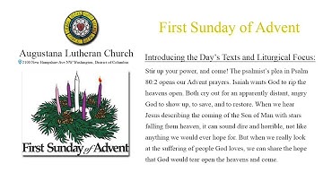 First Sunday of Advent - December 3, 2017