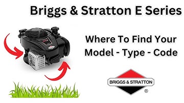 Where To Find Your Briggs And Statton E Series Model Type Code #smallenginerepair