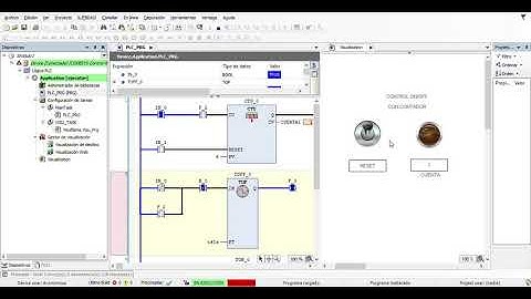 Control ON/OFF con contador // Simulación CODESYS