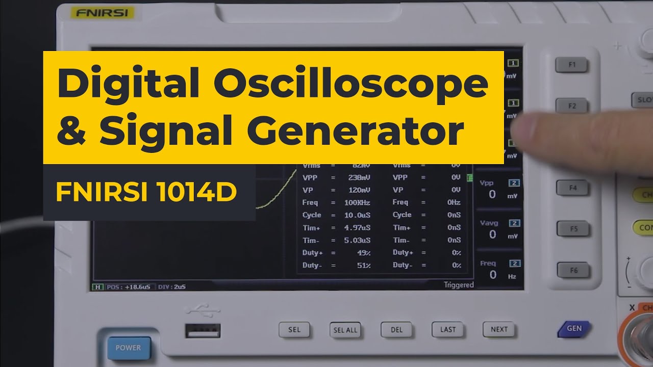 FNIRSI 1014D Oscilloscope Numérique 2 en 1 2 Canaux