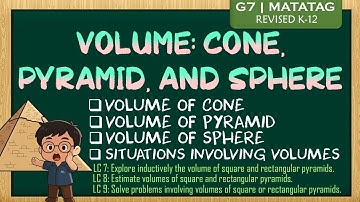 VOLUME OF SOLID FIGURE: Cone, Pyramids and Sphere | Grade 7 - Quarter 2 | MATATAG [TAGALOG MATH]