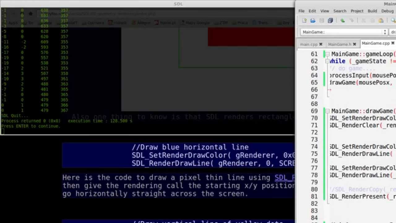 SDL DrawLine laser test