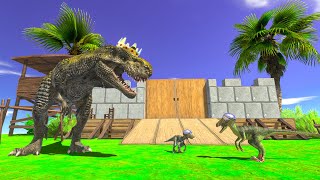 Evil Dinos attack King T Rex and his Squires - Animal Revolt Battle Simulator