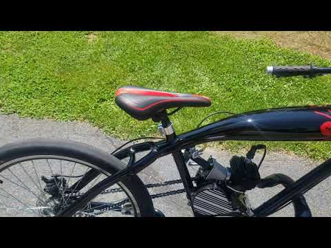 Black Widow 2.0 9hp motorized bike 65+mph - YouTube