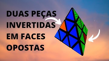 Paridade no PYRAMINX / Duas ÚLTIMAS peças das faces opostas invertidas