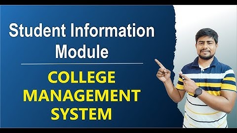 Student Information Module in College Management Software : Part - C28